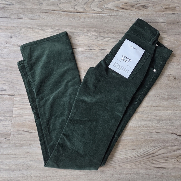 NWT FRAME Le Mini Bootcut Corduroy Trousers Pants 70s Y2K Strech Size 24 - Picture 4 of 10
